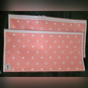 40pcs Waterproof Flower Wrapping Paper or Gift Wrapper Coral Pink/White